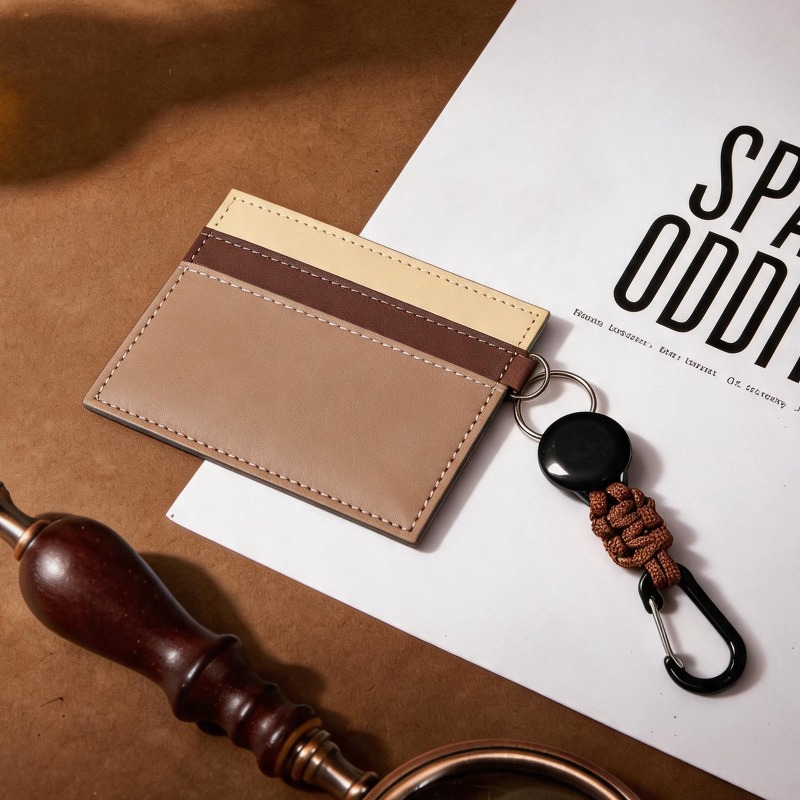 Leatherwork Designs - Porte-cartes en cuir protecteur avec sangle
