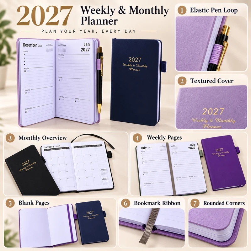Agenda hebdomadaire et mensuel - Leather Work Diary Covers avis et prix
